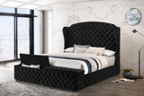 B701 PLATFORM BED WITH STORAGE- NAVY BLUE