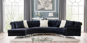 2015 - 4PCS SECTIONAL LIVING ROOM SET - BLACK