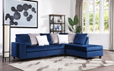 CINDY - BLUE VELVET REVERSIBLE SECTIONAL