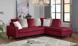 CINDY - BLUE VELVET REVERSIBLE SECTIONAL