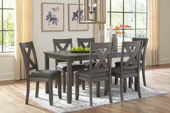 D388-425 - TABLE & 6 CHAIRS DINING SET