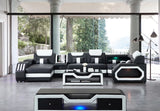 MI-9916 MATRIX SECCIONAL CON MESA DE CENTRO Y SOPORTE DE TV - NEGRO