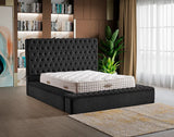 B8009 - CATALINA UPHOLSTERED STORAGE PLATFORM BED - GRAY