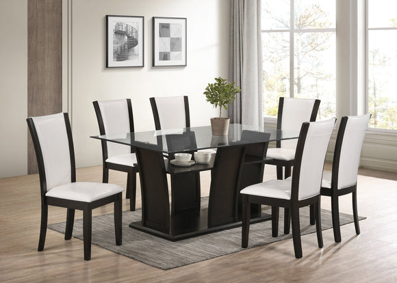 FLORIDA - TABLE & 6 CHAIRS DINING SET - WHITE