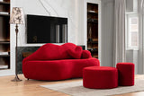 LIPS RED BOUCLE LOVESEAT