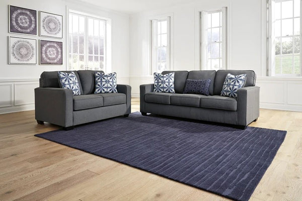 ASHLEY - KIESSEL NUVELLA STEEL SOFA & LOVESEAT LIVING ROOM SET