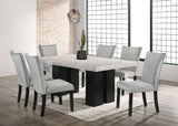 FINLAND GREY (GENUINE MARBLE) TABLE & 6 CHAIRS DINING SET