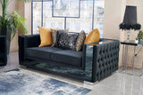 S6000 - BRONTE SOFA & LOVESEAT SET - BLACK