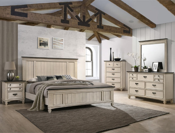 SETB9100 SAWYER 5PCS BEDROOM SET - BEIGE