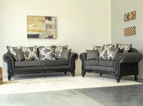 6420 SINBAD SMOKE SOFA & LOVESEAT LIVING ROOM SET – Serra Furniture