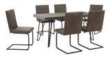 D449 - TABLE & 6 CHAIRS DINING SET