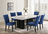 FINLAND GREY (GENUINE MARBLE) TABLE & 6 CHAIRS DINING SET
