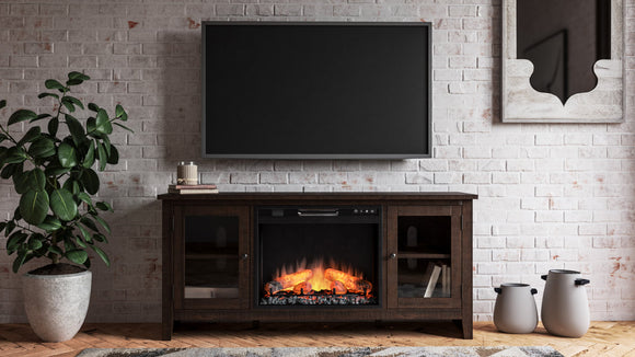 W283-68 - 60 INCH TV STAND WITH FIREPLACE