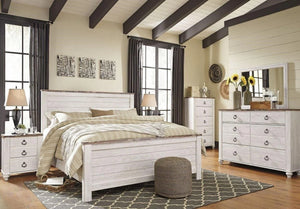 ASHLEY WILLOWTON 4PCS QUEEN SIZE PANEL BEDROOM SET